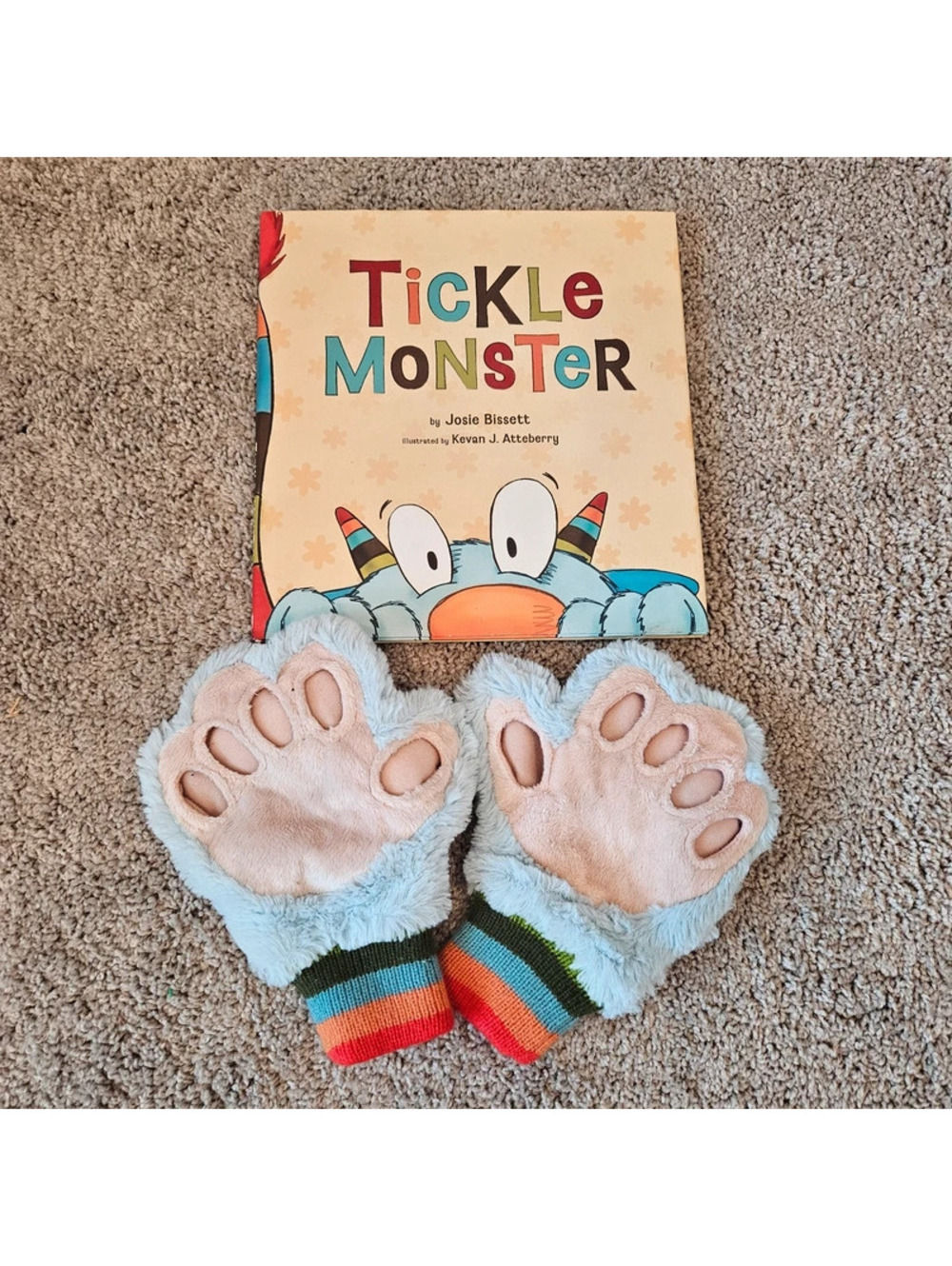 Tickle Monster Josie Bissett Hardcover Book + Plush Tickle Mitts Interactive Set